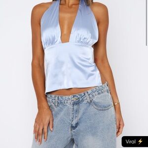 Whitefox blue halter